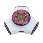 Roses In A Color Cascade Of Freedom And Peace 3-Port USB Hub Front