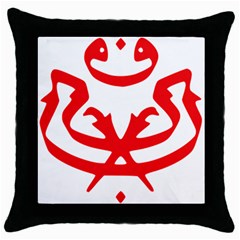 Malaysia Unmo Logo Throw Pillow Case (black) by abbeyz71