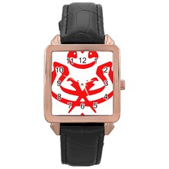 Malaysia Unmo Logo Rose Gold Leather Watch  by abbeyz71