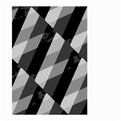 Black And White Grunge Striped Pattern Small Garden Flag (two Sides) by dflcprints