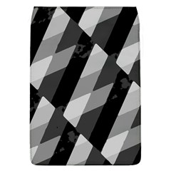 Black And White Grunge Striped Pattern Flap Covers (l)  by dflcprints