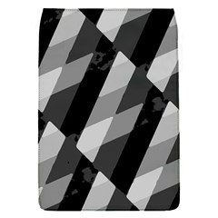 Black And White Grunge Striped Pattern Flap Covers (s)  by dflcprints