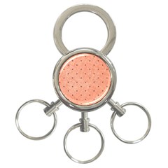 Dot Peach 3-ring Key Chains