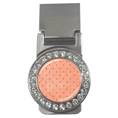 Dot Peach Money Clips (cz)  by snowwhitegirl