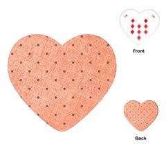 Dot Peach Playing Cards (heart)  by snowwhitegirl