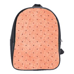 Dot Peach School Bag (large)