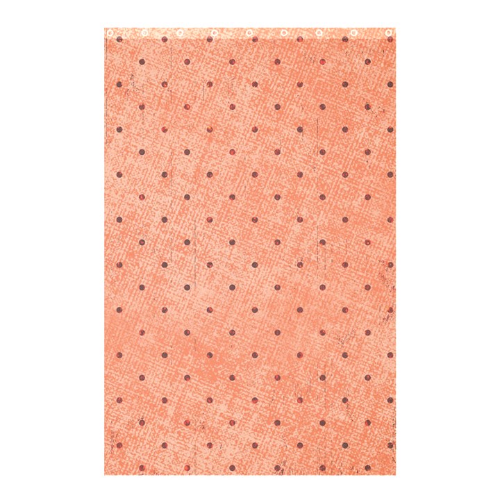 Dot Peach Shower Curtain 48  x 72  (Small) 