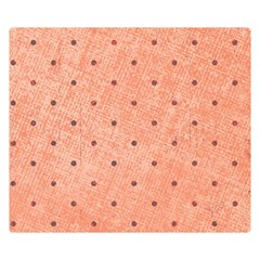 Dot Peach Double Sided Flano Blanket (small)  by snowwhitegirl