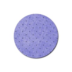 Dot Blue Rubber Coaster (round) 