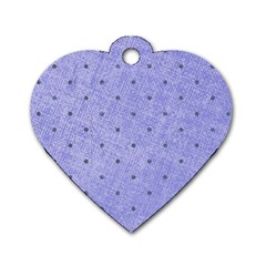 Dot Blue Dog Tag Heart (two Sides) by snowwhitegirl