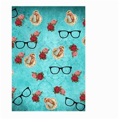 Vintage Glasses Blue Large Garden Flag (two Sides) by snowwhitegirl