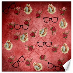 Vintage Glasses Rose Canvas 16  X 16  