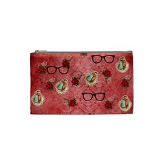 Vintage Glasses Rose Cosmetic Bag (small) 