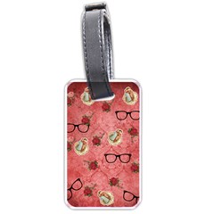 Vintage Glasses Rose Luggage Tags (one Side)  by snowwhitegirl