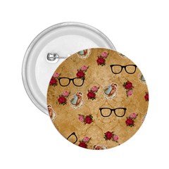 Vintage Glasses Beige 2 25  Buttons