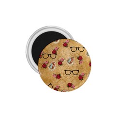 Vintage Glasses Beige 1 75  Magnets by snowwhitegirl