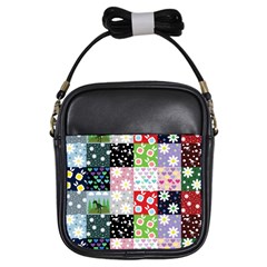 Dino Quilt Girls Sling Bags