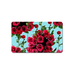 Roses Blue Magnet (name Card) by snowwhitegirl