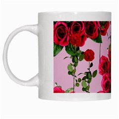 Roses Pink White Mugs by snowwhitegirl