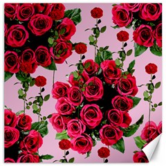 Roses Pink Canvas 12  X 12   by snowwhitegirl