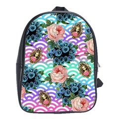 Floral Waves School Bag (large)