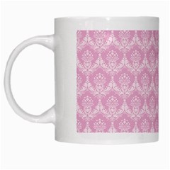 Damask Pink White Mugs by snowwhitegirl