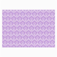 Damask Lilac Large Glasses Cloth (2-side) by snowwhitegirl