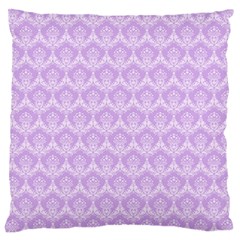 Damask Lilac Large Cushion Case (two Sides) by snowwhitegirl