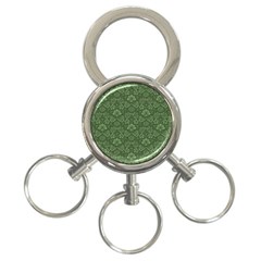 Damask Green 3-ring Key Chains