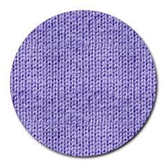 Knitted Wool Lilac Round Mousepads by snowwhitegirl