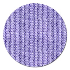 Knitted Wool Lilac Magnet 5  (round) by snowwhitegirl