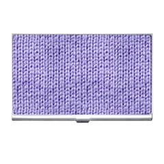 Knitted Wool Lilac Business Card Holders by snowwhitegirl