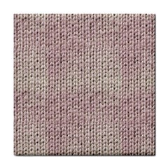 Knitted Wool Pink Light Tile Coasters