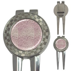 Knitted Wool Pink Light 3-in-1 Golf Divots