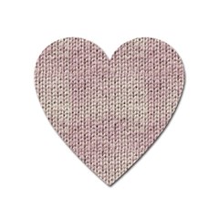 Knitted Wool Pink Light Heart Magnet