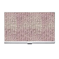 Knitted Wool Pink Light Business Card Holders by snowwhitegirl