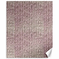 Knitted Wool Pink Light Canvas 11  X 14  