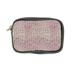 Knitted Wool Pink Light Coin Purse Front