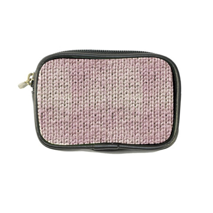 Knitted Wool Pink Light Coin Purse