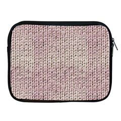 Knitted Wool Pink Light Apple Ipad 2/3/4 Zipper Cases by snowwhitegirl