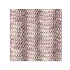 Knitted Wool Pink Light Small Satin Scarf (square) by snowwhitegirl