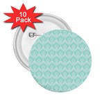 Damask Aqua Green 2.25  Buttons (10 pack)  Front