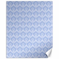 Damask Light Blue Canvas 11  X 14  