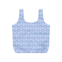 Damask Light Blue Full Print Recycle Bags (s)  by snowwhitegirl