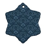 Damask Blue Ornament (Snowflake) Front