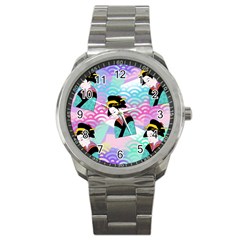 Japanese Abstract Sport Metal Watch