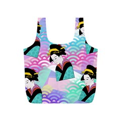 Japanese Abstract Full Print Recycle Bags (s)  by snowwhitegirl