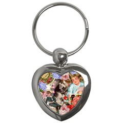 Victorian Collage Key Chains (heart) 