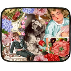 Victorian Collage Double Sided Fleece Blanket (mini)  by snowwhitegirl