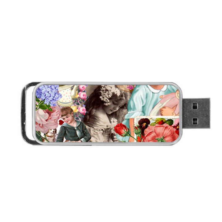 Victorian Collage Portable USB Flash (Two Sides)